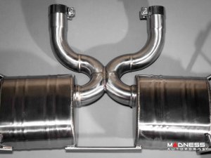 Jaguar F-TYPE Performance Exhaust System - MADNESS - 5.0L V8 - Dual Side Exit - Vacuum Valve Design - Black Chrome Exhaust Tips Jaguar F-TYPE Performance Exhaust System - MADNESS - 5.0L V8 - Dual Side Exit - Vacuum Valve Design - Black Chrome Exhaust Tips